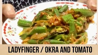 ANGLOINDIAN LADYFINGERS AND TOMATOES LENT RECIPE BANDYCOY  OKRA FRY  LADYFINGERS SIDE DISH [upl. by Searby421]