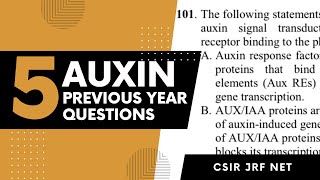 Auxin previous year questions csir net jrf [upl. by Zach]