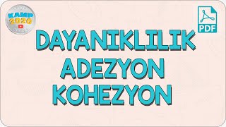 Dayanıklılık Adezyon ve Kohezyon  Kamp2020 [upl. by Arabeila]