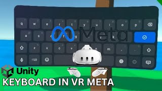 Keyboard in Virtual Reality VR  in Unity for Meta Quest  Virtual keyboard  Nested Mango [upl. by Anicart]