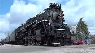 NKP 765 Steam engine NYC Water Level Route Kendallville to Bryan [upl. by Nodnarg948]