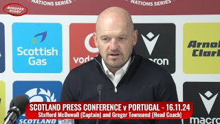 SCOTLAND v PORTUGAL  SCOTLAND PRESS CONFERENCE  161124  STAFFORD McDOWALL amp GREGOR TOWNSEND [upl. by Ailat]