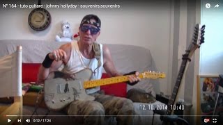 N° 164  tuto guitare  johnny hallyday  souvenirssouvenirs [upl. by Holli]