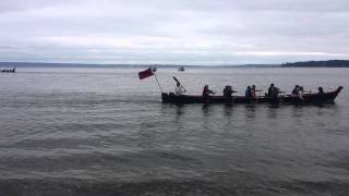 Canoes Leaving Suquamish for Bella Bella [upl. by Ecirtnas]