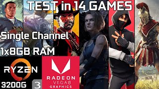 Test 14 Games with Ryzen 3 3200G Vega 8 amp 8GB RAM Single Channel [upl. by Erialc]