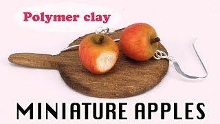 Realistiskt äpple i miniatyr  Realistic miniature apple  DIY Polymer clay tutorial [upl. by Artkele900]