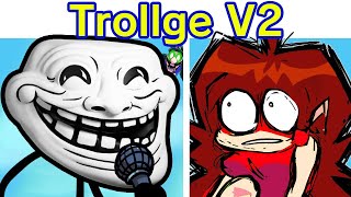 Friday Night Funkin VS Trollge V2  FunkinPhysics 20 Cutscenes FNF ModTroll Incident Trollface [upl. by Neladgam]