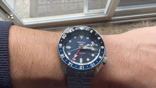 Watch this before you buy a Seiko SSK003 GMT Unboxing sizing and first impressions of the Seiko 5 [upl. by Aklam]