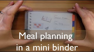 Using a ring binder for meal planning  Maruman Session Mini Binder [upl. by Handal]