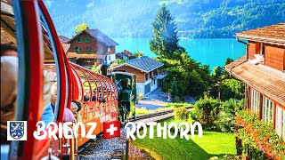 Brienz Rothorn 🚂Wonderful Red Steam Train in Switzerland🇨🇭Stunning views Alps  Swiss Locomotive [upl. by Ecnatsnoc81]