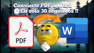 Como convertir PDF a WORD sin programas  RÁPIDO y FÁCIL [upl. by Ahsead]