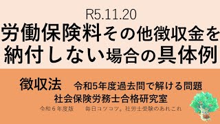 R5 11 20 労働保険料その他徴収金を納付しない場合の具体例 [upl. by Paddy635]