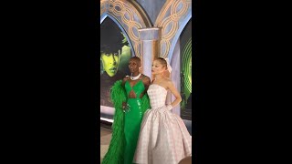 Kristin Chenoweth Hypes Ariana Grande on the Wicked Premiere Red Carpet [upl. by Aiynot]