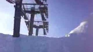 The very scary SCARE chair  Val dIsere Lessieres Express ski lift [upl. by Tildie]