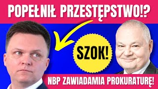 Hołownia popełnił przestępstwo NBP zawiadamia prokuraturę [upl. by Carver]