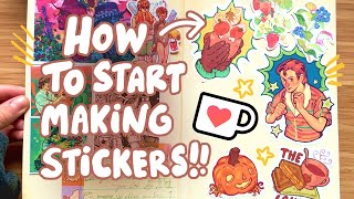 how I design and make stickers from home ✿ no cricut step by step for beginners [upl. by Eizdnil]