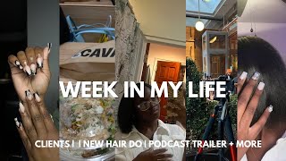 WEEK VLOG  new hair do clients thanksgiving day podcast trailer behind the scenes  more [upl. by Nanyt]