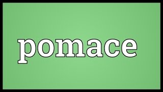 Pomace Meaning [upl. by Ripley]