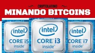 MINERIA CASERA DE BITCOIN CON INTEL CORE I3 I5 I7  BITCON  V8 [upl. by Annahvas]