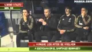 Reação de Mourinho aos assobios no Bernabéu [upl. by Alema]