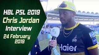 Chris Jordan Interview  24th Feb  HBL PSL 2019 [upl. by Eenaffit265]