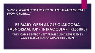 PRIMARYOPEN ANGLE GLAUCOMA ABNORMAL IOP  INTRAOCULAR PRESSURE [upl. by Olin169]