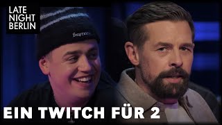 Von der Bühne auf den Bildschirm Klaas amp Papaplatte legen los  Ein Twitch für 2 Late Night Berlin [upl. by Ainnos]