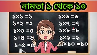 bangla namta 110  বাংলা নামতা ১থেকে ১০ এর ঘর পর্যন্ত  multiplication tables in banglanamta boi [upl. by Ayamat]