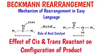 Beckmann rearrangement with stereochemistry [upl. by Clute]