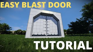 Simple Rotor Blast Door Tutorial  Space Engineers [upl. by Dianna]