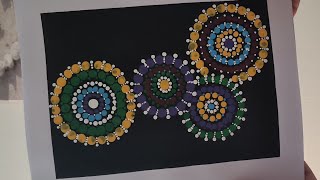 Simple mandala design🌸 art mandalaart painting dottedmandala trending trend ♥️ [upl. by Ravid]