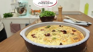 Recette Quiche sans pâte au Quinoa Gourmand à la ricotta amp au saumon  TIPIAK [upl. by Nahtaoj371]