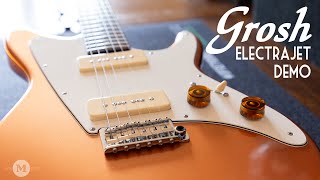 Don Grosh Electric Guitars  ElectraJet Copper Metallic  Short Scale  Demo [upl. by Assilav]