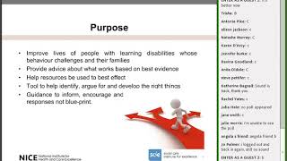 Recording Learning disabilities amp behaviour that challenges a NICE and SCIE webinar [upl. by Jacquet]