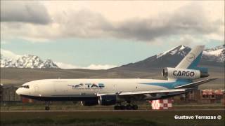 McDonnell Douglas DC10Landing amp Power of Boost quotCF640quot Engines [upl. by Eniamreg]