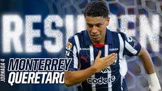 Resumen 📹 J4 Monterrey 21 Querétaro  Johan se estrena y 3 puntos en casa 🏟️ [upl. by Landmeier]