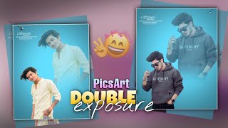 New PicsArt Dual Photo Editing  Trending Double Exposure Photo Editing Tutorial  PicsArt Tricks AI [upl. by Aliwt]