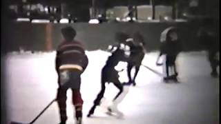 Vintage mid 50s 8mm home movie of Hockey in small town Quebec [upl. by Hughmanick]