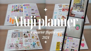 muji vertical planner flipthrough 1st quarter 2024 [upl. by Cooke359]