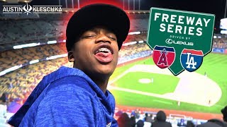 ANGELS vs DODGERS WITH GABE  Kleschka Vlogs [upl. by Raquela898]