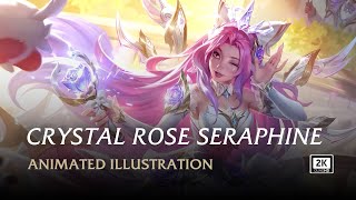 Crystal Rose Seraphine Animated Illustration Login Screen  Fanart  League of Legends [upl. by Studdard969]