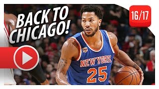 Derrick Rose Full Highlights vs Bulls 20161104  15 Pts 11 Ast HOMECOMING [upl. by Darrey]