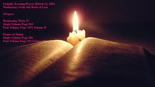 Catholic Evening Prayer March 22 2023 Wednesday of the 4th Week of Lent [upl. by Ispep]