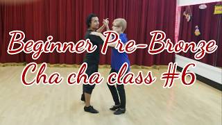 Beginner PreBronze Cha cha class 6 three Cha chas forward and back basic [upl. by Thorfinn]