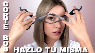 COMO HACERTE EL CORTE BOB TU MISMA  Despunte de cabello corto  MELENA [upl. by Suirrad708]