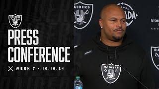 Coach Pierce on Facing the Rams and Next Man Up Mentality  Raiders  NFL [upl. by Niven]