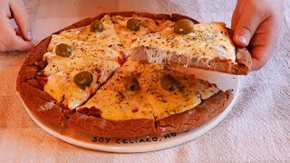 🔰 PIZZA SIN GLUTEN con harina de TRIGO SARRACENO 100 integral [upl. by Napas]