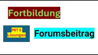 Fortbildung Forumsbeitrag schreiben TELC B2 Beruf [upl. by Nosae387]