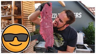 Steak Test Bavette Steak grillen  Wie schmeckt das Angebersteak [upl. by Atsirk]