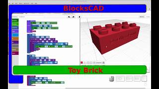 BlocksCAD Tutorial  Toy Brick  Beginner Lesson [upl. by Ardnassela]